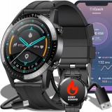 Retoo iOS és Android kompatibilis Vízálló sport okos óra pulzusmérővel, fekete IP67, E743