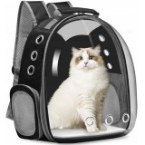 Retoo Macska hordozó hátizsák 2 az 1-ben átlátszó hámszellőzővel, 35 x 42 cm, RT