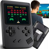 Retoo Retro mini hordozható konzol 400 játék 3.0 TV-hez, fekete, RT