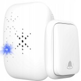 Retoo Vezeték nélküli ajtócsengő, 38 csengőhanggal, fehér, IP44 vízálló