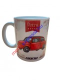 Retro autós ("kopott" Fiat) bögre