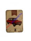 Retro autós (piros Lada) hűtőmágnes