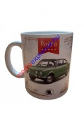 Retro autós (zöld Skoda) bögre