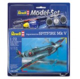Revell Revell Supermarine Spitfire Mk.V makett 1:72 makett készlet kiegészítőkkel (64164)