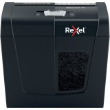 Rexel Secure X6, 10 liter, Konfetti vágás, P-4 DIN, 6 lap, Fekete, Iratmegsemmisítő