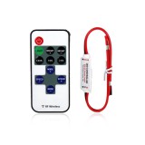 RF  vezérlő monokróm SMD LED szalaghoz, 11 gomb, 12A