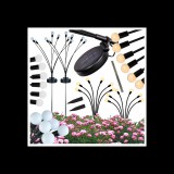 RG 2 db-os Kültéri napelemes világító fa, Meleg fehér LED, 74 cm, 6 db Mini gömb