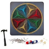 RG Fonalművészeti kreatív készlet, fonott fonalból készült képkeret és tartozékok, 30x30 cm