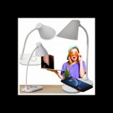 RG LED asztali lámpa iskolai íróasztal lámpa 3 üzemmód QI USB induktív töltővel