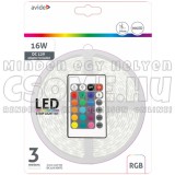 RGB LED SZALAG TÁVIRÁNYÍTÓS - 3M - AVIDE