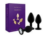 Rianne - 3 részes szilikon anál plug szett (fekete)