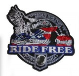 Ride Free - Pow Mia hátfelvarró, nagyméretű