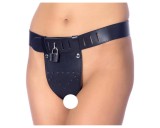 Rimba - nyitott bőr erényöv (fekete)