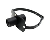 Rimba - valódi bőr szájpecek csővel (fekete)