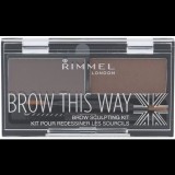 RIMMEL LONDON Eyebrow Palette Brow this way 002 Medium Brown, 1,1g (3607344535037)