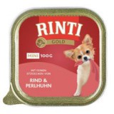 Rinti Gold Mini Adult marha- és gyöngytyúkhúsos konzerv 100 g