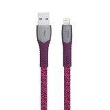 RivaCase Egmont PS6101 RD12 Lightning - USB kábel 1.2m bordó (4260403576205) (4260403576205) - Adatkábel