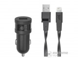 RivaCase RivaPower VA4215 BD2 EN autós töltő (1xUSB/1A) MFi Lightning kábellel, fekete