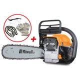 Riwall PRO RPCS 5140 SET láncfűrész 49ccm 2,7Le 40cm, ajándék: kesztyű - védőszemüveg - lánc