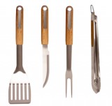 Riwall RBBQ 4W SET rozsdamentes acél grilleszköz készlet, 4db (RACC00132)