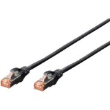 RJ45 Hálózat Csatlakozókábel CAT 6 S/FTP 2.00 m Fekete Halogénmentes, sodort érpár, Védővel, Lángálló Digitus (DK-1644-020/BL)
