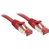 RJ45 Hálózat Csatlakozókábel CAT 6 S/FTP 7.50 m Piros Védővel LINDY (47737)
