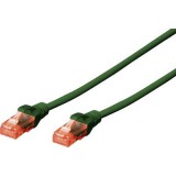 RJ45 Hálózat csatlakozókábel CAT 6 U/UTP 1x RJ45 dugó - 1x RJ45 dugó 3 m Zöld UL minősített Digitus (DK-1617-030/G)
