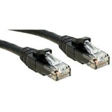 RJ45 Hálózat Csatlakozókábel CAT 6 U/UTP 2.00 m Fekete Védővel LINDY (45433)