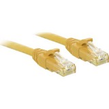 RJ45 Hálózat Csatlakozókábel CAT 6 U/UTP 2.00 m Sárga Védővel LINDY (48063)