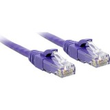 RJ45 Hálózat Csatlakozókábel CAT 6 U/UTP 5.00 m Viola Védővel LINDY (48125)