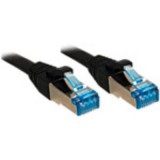 RJ45 Hálózat Csatlakozókábel CAT 6A S/FTP 0.30 m Fekete LINDY (47175)