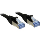 RJ45 Hálózat Csatlakozókábel CAT 6A S/FTP 1.50 m Fekete Védővel LINDY (47178)