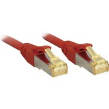RJ45 Hálózat Csatlakozókábel CAT 6a S/FTP 10.00 m Piros Védővel LINDY (47298)