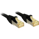 RJ45 Hálózat Csatlakozókábel CAT 6a S/FTP 30.00 cm Fekete Védővel LINDY (47305)
