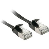 RJ45 Hálózat Csatlakozókábel CAT 6A U/FTP 10.00 m Fekete Védővel LINDY (47485)