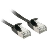 RJ45 Hálózat Csatlakozókábel CAT 6A U/FTP 5.00 m Fekete Védővel LINDY (47484)