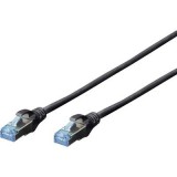 RJ45-ös patch kábel, hálózati LAN kábel CAT 5e SF/UTP (1x RJ45 dugó - 1x RJ45 dugó) 3 m Fekete Digitus 972145 (DK-1531-030/BL)