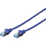 RJ45-ös patch kábel, hálózati LAN kábel CAT 5e SF/UTP (1x RJ45 dugó - 1x RJ45 dugó) 3 m Kék Digitus 972407 (DK-1531-030/B)