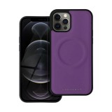 Roar Apple iPhone 12 Pro mag morning szilikon telefonvédő (eco bőr hatású, mikrofiber plüss belső, magsafe) lila