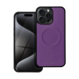 Roar Apple iPhone 15 Pro Max mag morning szilikon telefonvédő (eco bőr hatású, mikrofiber plüss belső, magsafe) lila