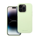 Roar Apple iPhone 16 prémium szilikon tok velúr béléssel, világoszöld