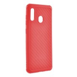 Roar CARBON ARMOR Samsung Galaxy A20 (SM-A205F) szilikon telefonvédő (közepesen ütésálló, karbon minta) piros