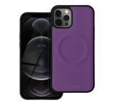 ROAR MAG MORNING szilikon telefonvédő (ECO bőr hatású, mikrofiber plüss belső, MagSafe) LILA Apple iPhone 12 Pro