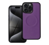 ROAR MAG MORNING szilikon telefonvédő (ECO bőr hatású, mikrofiber plüss belső, MagSafe) LILA Apple iPhone 15 Pro Max