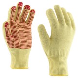 Rock Safety Mammoth 1t Dot - Egyszálas kötött Kevlar Munkavédelmi kesztyű, PVC pontozással