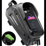 Rockbros B68 Vázra rögzíthető Kerékpáros Táska 1.7 L Telefontok zsebbel - Fekete (1026869)