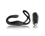 Rocks-Off - akkus, rádiós anál vibrátor péniszgyűrűvel (fekete)