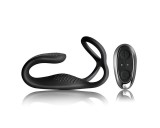 Rocks-Off - akkus, rádiós anál vibrátor péniszgyűrűvel (fekete)