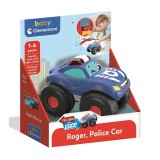 Roger, hátrahúzós baby rendőrautó hanggal és fénnyel - Clementoni