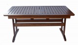 ROJAPLAST ANETA fenyőfából készült kihúzható, lakkozott kerti asztal, 160-210 cm